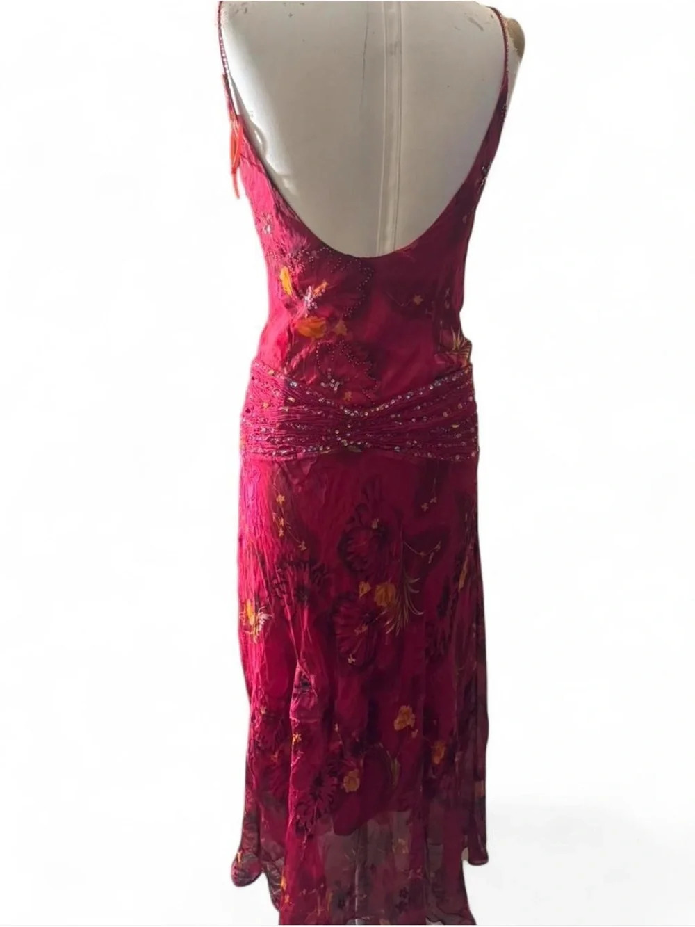 Sue Wong Nocturne hot pink silk & rayon ethereal fairy dress - Picture 4 of 7